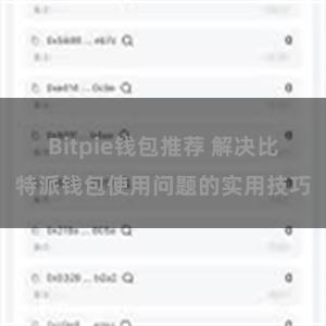 Bitpie钱包推荐 解决比特派钱包使用问题的实用技巧