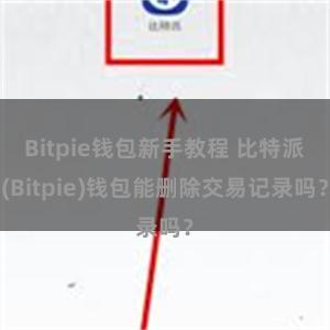 Bitpie钱包新手教程 比特派(Bitpie)钱包能删除交易记录吗？